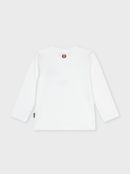 Pull blanc avec poche et raton laveur – Image 2