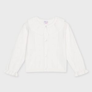 Veste blanche col claudine