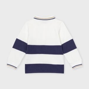 Polo blanc et marine COLLEGE BASEBALL