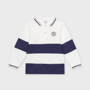 Polo blanc et marine COLLEGE BASEBALL