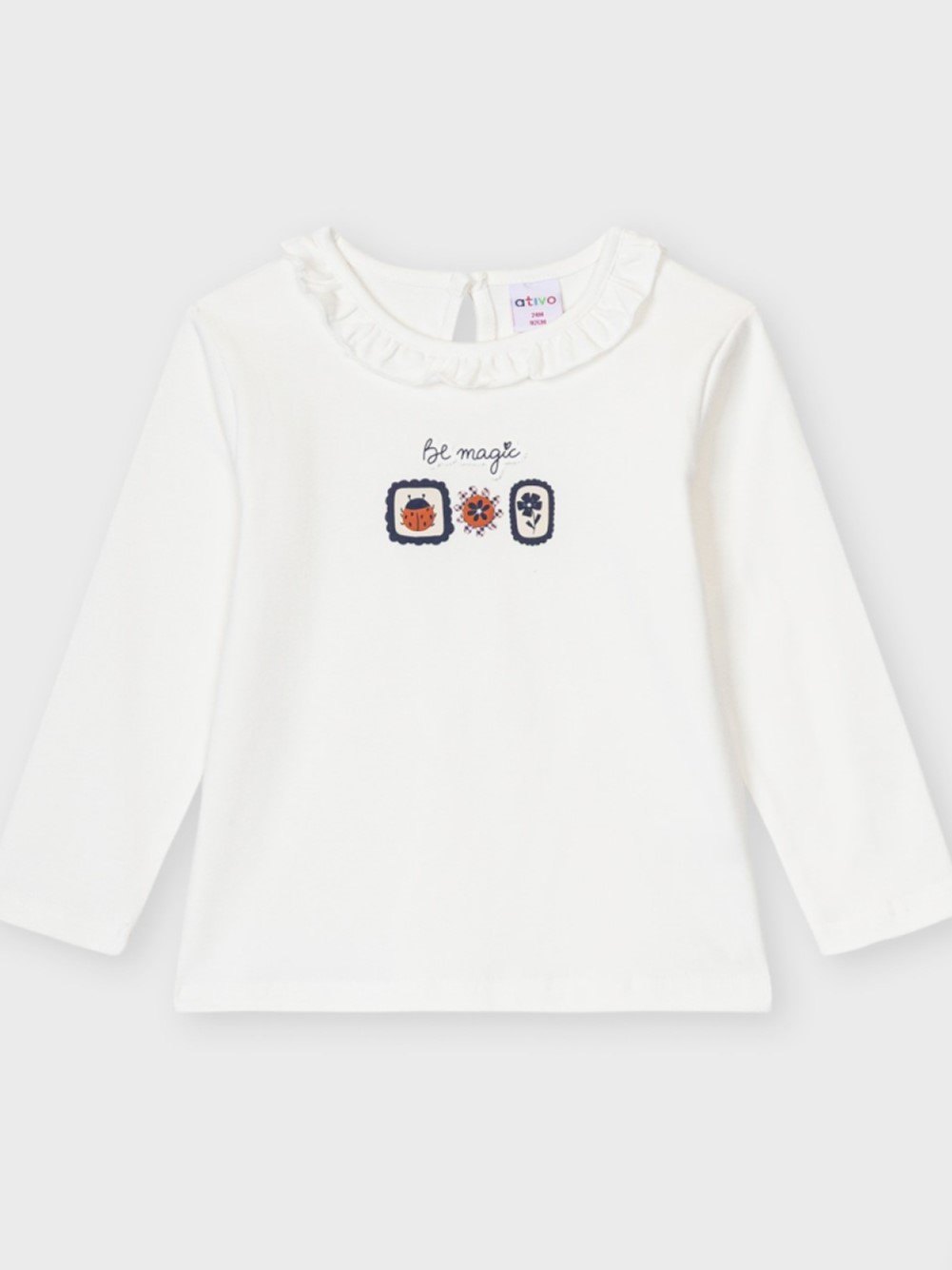 petit haut blanc pour bébé fille, boutique de vêtements à saint martin en haut dans les monts du lyonnais