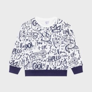 Sweat blanc et marine COOL