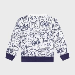 Sweat blanc et marine COOL
