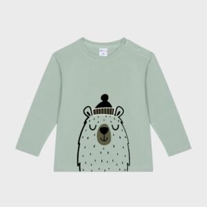 Pull vert ours polaire