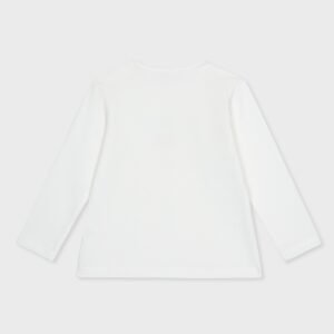 Pull blanc PRINCESS avec tête de nounours