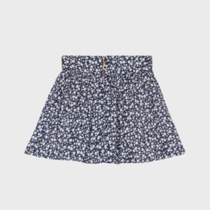 Jupe short fleuri marine