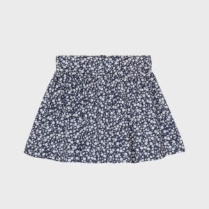 Jupe short fleuri marine